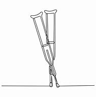 Image result for Crutches Drawing