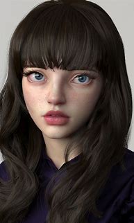 Image result for 3D Digital Art Girl Face