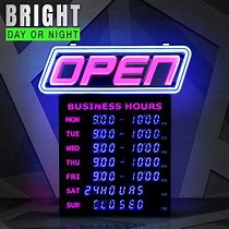 Image result for LED Open Sign with Business Hours