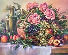 Image result for Fruit Basket Painting