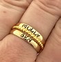 Image result for Solid Rose Gold Name Plate Ring