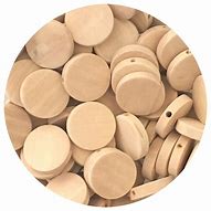 Image result for Flat Wooden Beads