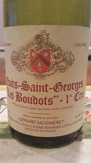 Gerard Mugneret Nuits saint Georges Boudots 的圖片結果