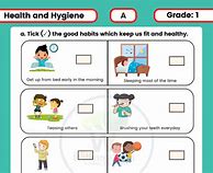 Image result for First Grade Health Worksheets