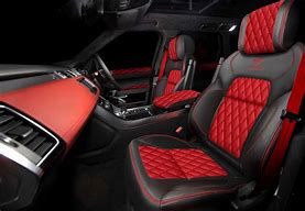 Image result for Black Range Rover with Red Interior