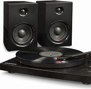 Image result for Turntable and Speakers