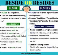 Image result for Is beside a Preposition