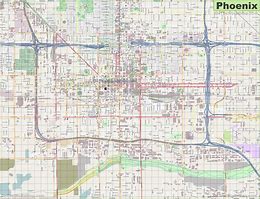 Image result for Map of Phoenix and Scottsdale AZ