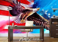 Image result for Mural of American Flag and Eagle