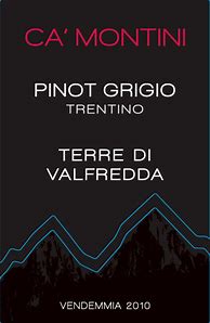 Image result for Ca' Montini Pinot Grigio Trentino