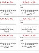 Image result for Blank Chart Raffle Tickets