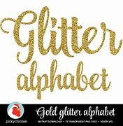 Image result for Gold Glitter Letters