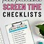 Image result for Free Printable Screen Time Checklist