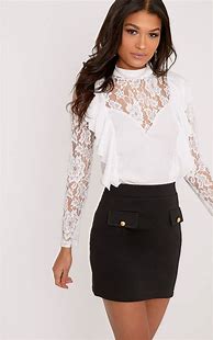 Image result for White Lace Blouses for Women