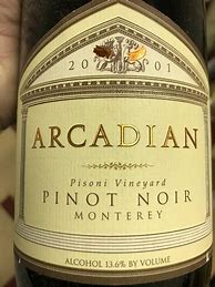 Image result for Arcadian Pinot Noir Pisoni