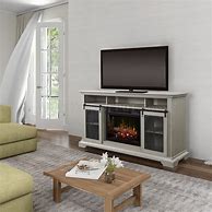 Image result for Stone Front Media Console Electric Fireplace