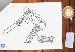 Image result for How to Draw a Cricket Player