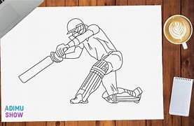 Image result for How to Draw Cricket Player