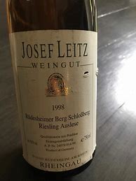 Weingut Josef Leitz Rudesheimer Berg Schlossberg Riesling Spatlese #9 に対する画像結果