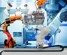 Image result for Blue Factory Robots