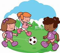 Image result for Girl Playing Football Clip Art