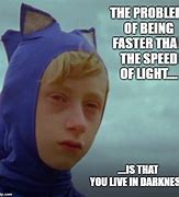 Image result for Sonic Kid Faster than Light Costume Meme