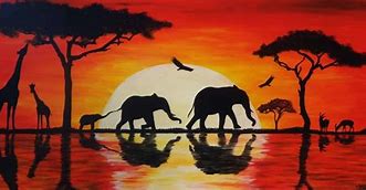 Image result for Silhouettes Kenya Sunset