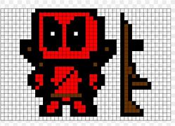 Image result for Minecraft Pixel Art with Grid Deadpool