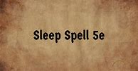 Image result for Sleep Spell