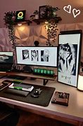 Image result for Small Office Computer Desk Setup