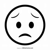 Image result for Worried Face Clip Art Black and White