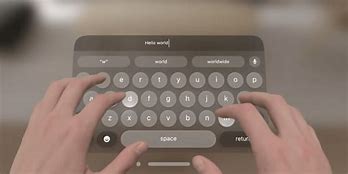 Image result for Holographic Keyboard with Vision Pro Apple