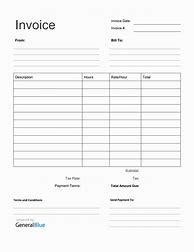 Image result for Blank Generic Invoice Template Free