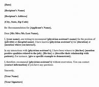 Image result for Recommendation Letter for Physician Assistant