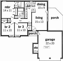 Image result for 1000 Square Foot House Plans 3-Bedroom