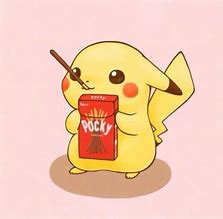 Image result for Cute Pikachu Eating Pocky