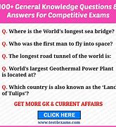 Image result for Hard General Knowledge Questions