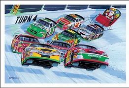 Image result for Santa NASCAR Art