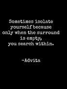 Image result for Self-Isolation Quotes