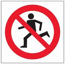 Image result for No Running Sign Clip Art