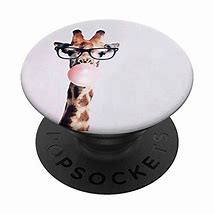 Image result for A Pop Socket with a Giraffe Blowing Bubblegum