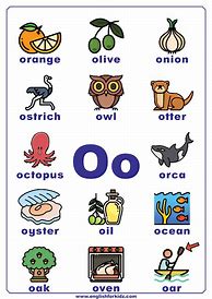 Image result for O Words for Kindergarten