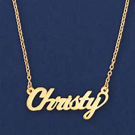 Image result for Gold Name Necklace