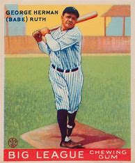 Image result for Vintage Babe Ruth Baseball Cards