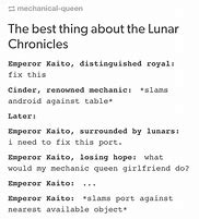 Image result for Lunar Chronicles Cinder Memes