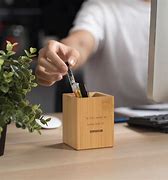 Image result for Round Bamboo Pen Holder