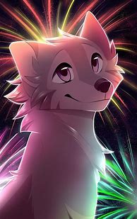 Image result for Pink Anime Wolf Furry