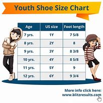 Image result for Kids Shoe Size Chart