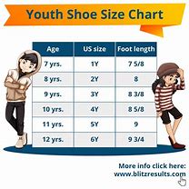 Image result for Size Chart Kids to Adult