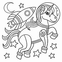 Image result for Space Unicorn Coloring Page